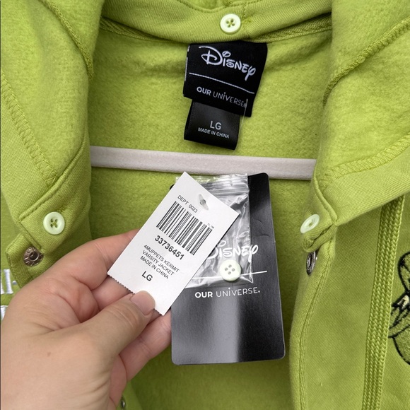 Our Universe Disney Kermit Green Zip Up - Picture 4 of 6